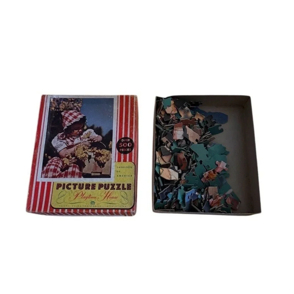 Playtime‎ House Sunbonnet Sue Picture Puzzle 500+ Pieces 16x20 Boxed vintage
